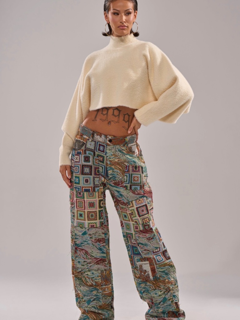 AKIRA WILD PATCHWORK TROUSER Size L